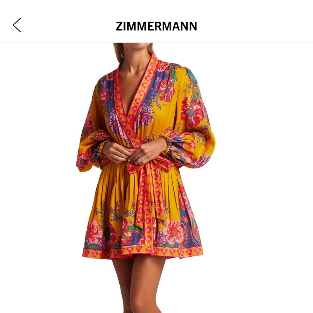Zimmerman floral linen dress- new with tags
